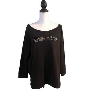 “Gym Time” Black Shirt-Size XL NWT